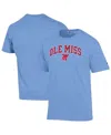 Champion Men's Powder Blue Ole Miss Rebels Arch Over Logo T-shirt In Powder Blue
