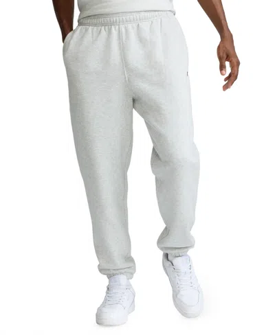 Champion Men's Powerblend Fleece Elastic-waistband Cinched-hem Sweatpants In White