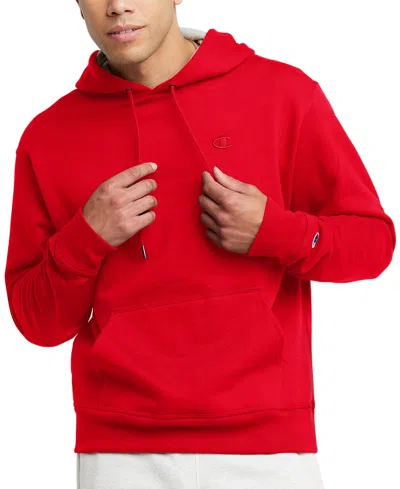 Champion Men's Powerblend Fleece Hoodie In Red