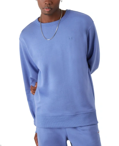 Champion Men's Powerblend Fleece Sweatshirt In Stone Crush Blue