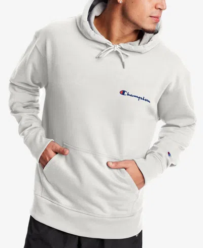 Champion Men's Powerblend Logo Hoodie In White
