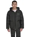 Champion Men's Puffer With Hood Jacket In Black