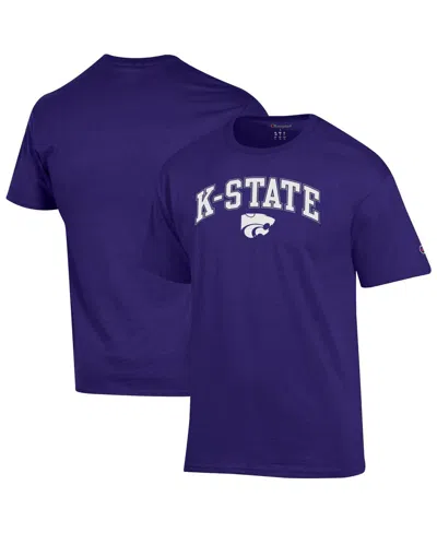 Champion Men's Purple Kansas State Wildcats Arch Over Logo T-shirt