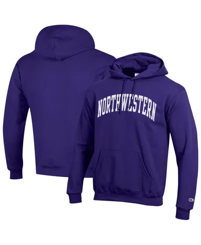 Champion Men's Purple Northwestern Wildcats Basic Arch Fleece Pullover Hoodie Sweatshirt