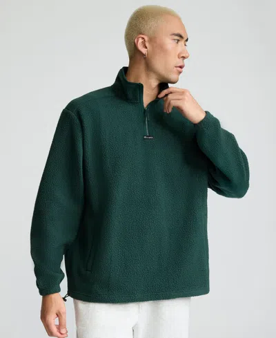 Champion Men's Quarter-zip Long-sleeve Sweatshirt In Green