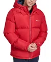 Champion Men's Quilted Full-zip Hooded Puffer Jacket In Chili Pepper