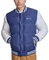 Champion Varsity Quilted Bomber Jacket In Blue