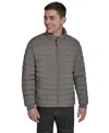 Champion Men's Quilted Long-sleeve Jacket In Gray
