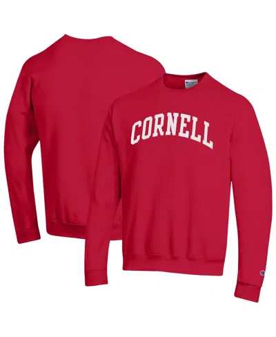 Champion Men's Red Cornell Big Red Basic Arch Fleece Pullover Sweatshirt