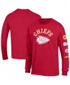 Champion Men's Red Kansas City Chiefs Seal Long Sleeve T-shirt In Red