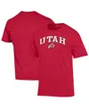 Champion Men's Red Utah Utes Arch Over Logo T-shirt In Red