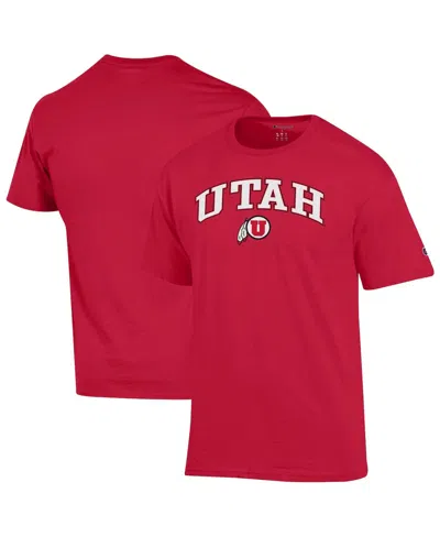 Champion Men's Red Utah Utes Arch Over Logo T-shirt