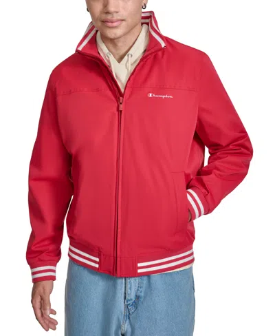 Champion Men's Regatta Full-zip Bomber Jacket In Chili Pepper