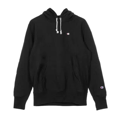 Champion Men's Reverse Weave Logo Hoodie In Black