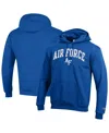 Champion Men's Royal Air Force Falcons Arch Over Logo Pullover Hoodie In Blue