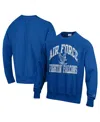 Champion Men's Royal Air Force Falcons Vault Late Night Reverse Weave Pullover Sweatshirt In Blue