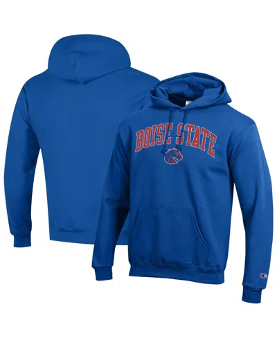 Champion Men's Royal Boise State Broncos Arched Logo Fleece Pullover Hoodie In Blue