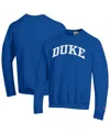 Champion Men's Royal Duke Blue Devils Basic Arch Fleece Pullover Sweatshirt In Blue
