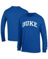 Champion Men's Royal Duke Blue Devils Basic Arch Fleece Pullover Sweatshirt In Blue