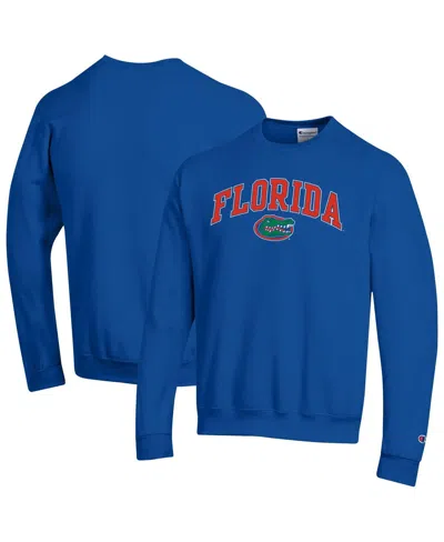 Champion Men's Royal Florida Gators Arch Over Logo Pullover Sweatshirt In Multi