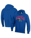 Champion Men's Royal Kansas Jayhawks Vault Late Night Reverse Weave Pullover Hoodie In Royal