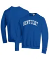 Champion Royal Duke Blue Devils Basic Arch Fleece Pullover Sweatshirt In Blue