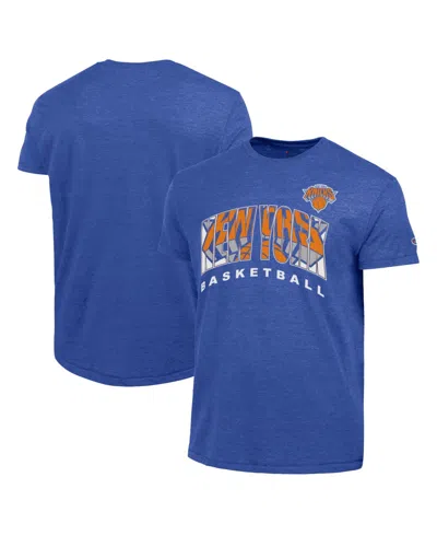 Champion Men's Royal New York Knicks Arch Logo Tri-blend T-shirt In Blue