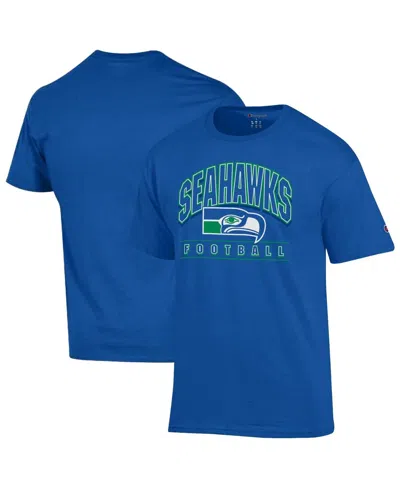 Champion Royal Seattle Seahawks Jersey T-shirt In Blue