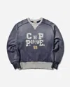 Champion Men S 50 S Saddle Crewneck Sweatshirt Indigo In Blue