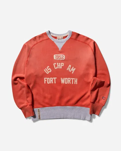 Champion Men S 50 S Saddle Crewneck Sweatshirt In Orange