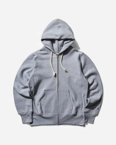 Champion Men S Made In Usa Full Zip Hoodie Silver In Grey