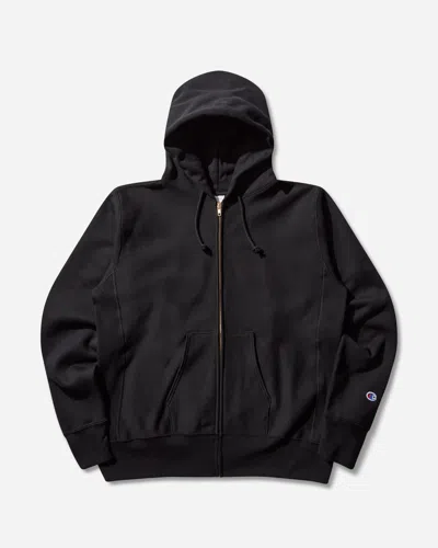 Champion Men S Made In Usa Reverse Weave Zipped Hoodie In Black