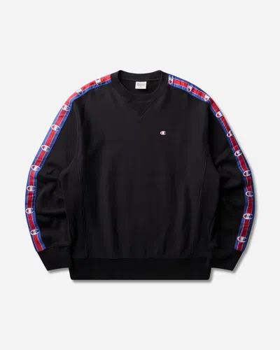 Champion Men S Reverse Weave Crewneck Sweatshirt In Black