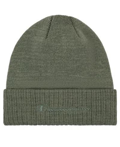 Champion Men's Script Cuff Beanie In Green