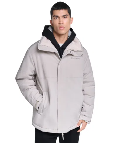 Champion Men's Ski Relaxed-fit Hooded Jacket In White