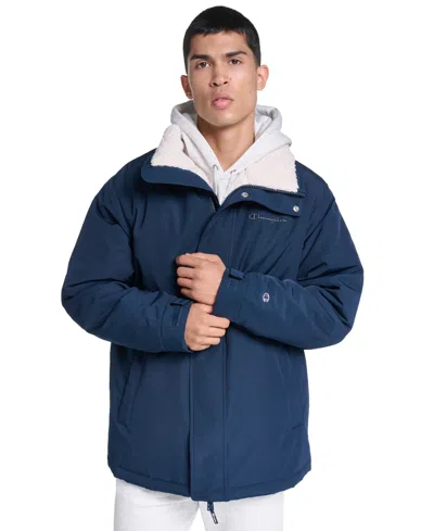 Champion Men's Ski Relaxed-fit Hooded Jacket In Blue