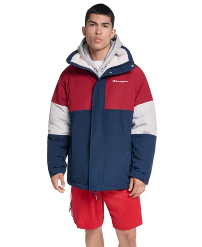 Champion Men's Ski Relaxed-fit Hooded Jacket In Blue