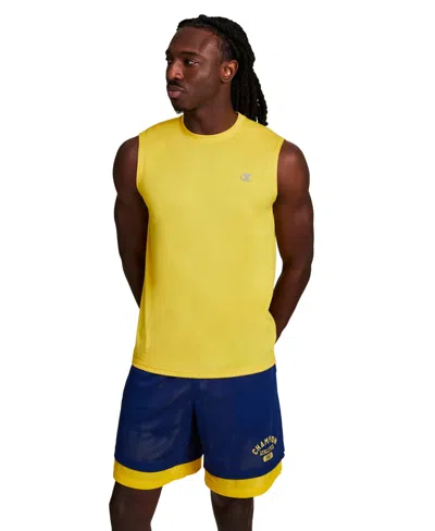Champion Men's Sleeveless Sport Muscle Tank Top In Yellow