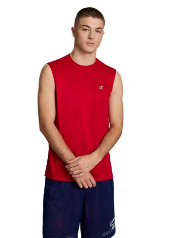 Champion Men's Sleeveless Sport Muscle Tank Top In Red