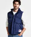 Champion Men's Solid-color Quilted Puffer Vest In Peacoat Navy