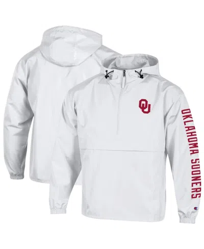 Champion Men's Stadium Lightweight Hooded Windbreaker Jacket In White