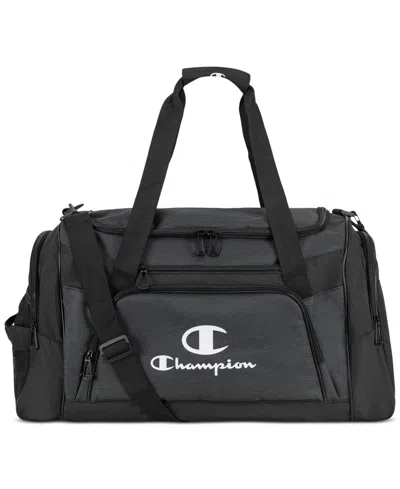Champion Men's Stadium Logo Duffel Bag In Black Gray
