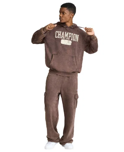 Champion Men's Time Capsule Logo Graphic Hoodie In Brown
