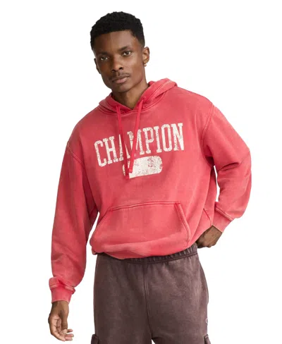 Champion Men's Time Capsule Logo Graphic Hoodie In Red