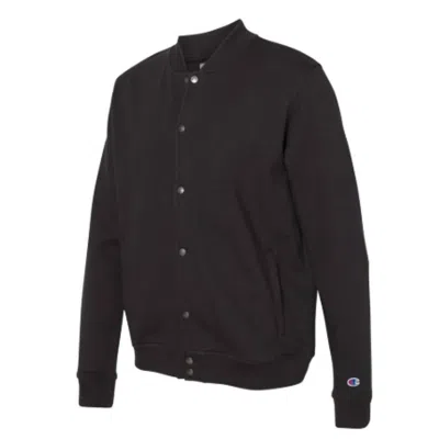 Champion Men Varsity Bomber Jacket In Black