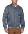Champion Men's Varsity Stripe Bomber Jacket In Gray
