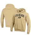 Champion Vegas Gold Colorado Buffaloes Arched Logo Fleece Pullover Hoodie In Yellow