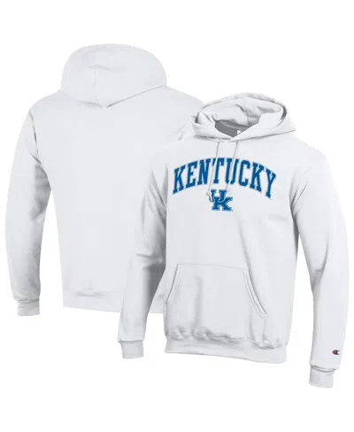Champion Men's White Kentucky Wildcats Arch Over Logo Pullover Hoodie