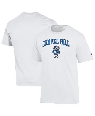 Champion Men's White North Carolina Tar Heels Chapel Bill Mascot T-shirt