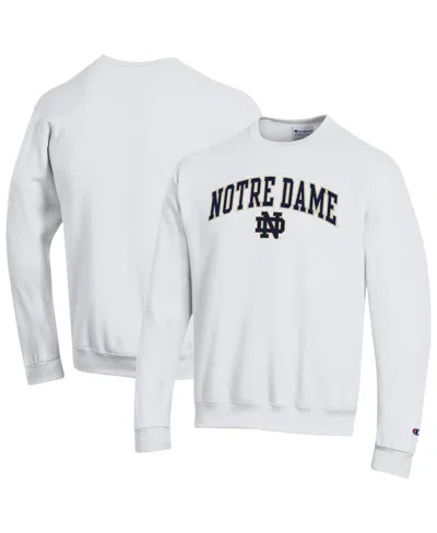 Champion Men's White Notre Dame Fighting Irish Arch Over Logo Pullover Sweatshirt